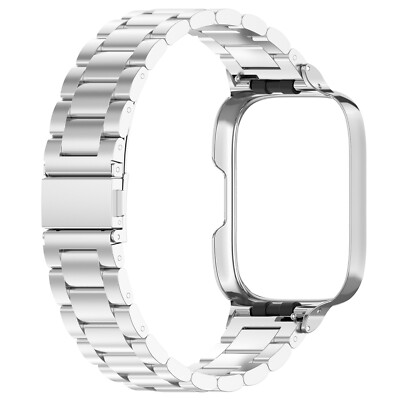 For Redmi Watch 3/3 Lite/3 Active Strap Stainless Steel Wristband & Metal Case