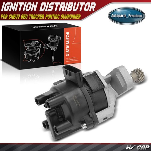 JDMON Ignition Distributor With Rotor Compatible With Chevy Tracker, Geo Tracker, Pontiac Sunrunner, Suzuki Sidekick, X-90, 1.6L 1996-1998 Replacement For 31-25404 84-25404 3125404 8425404 3310070E00