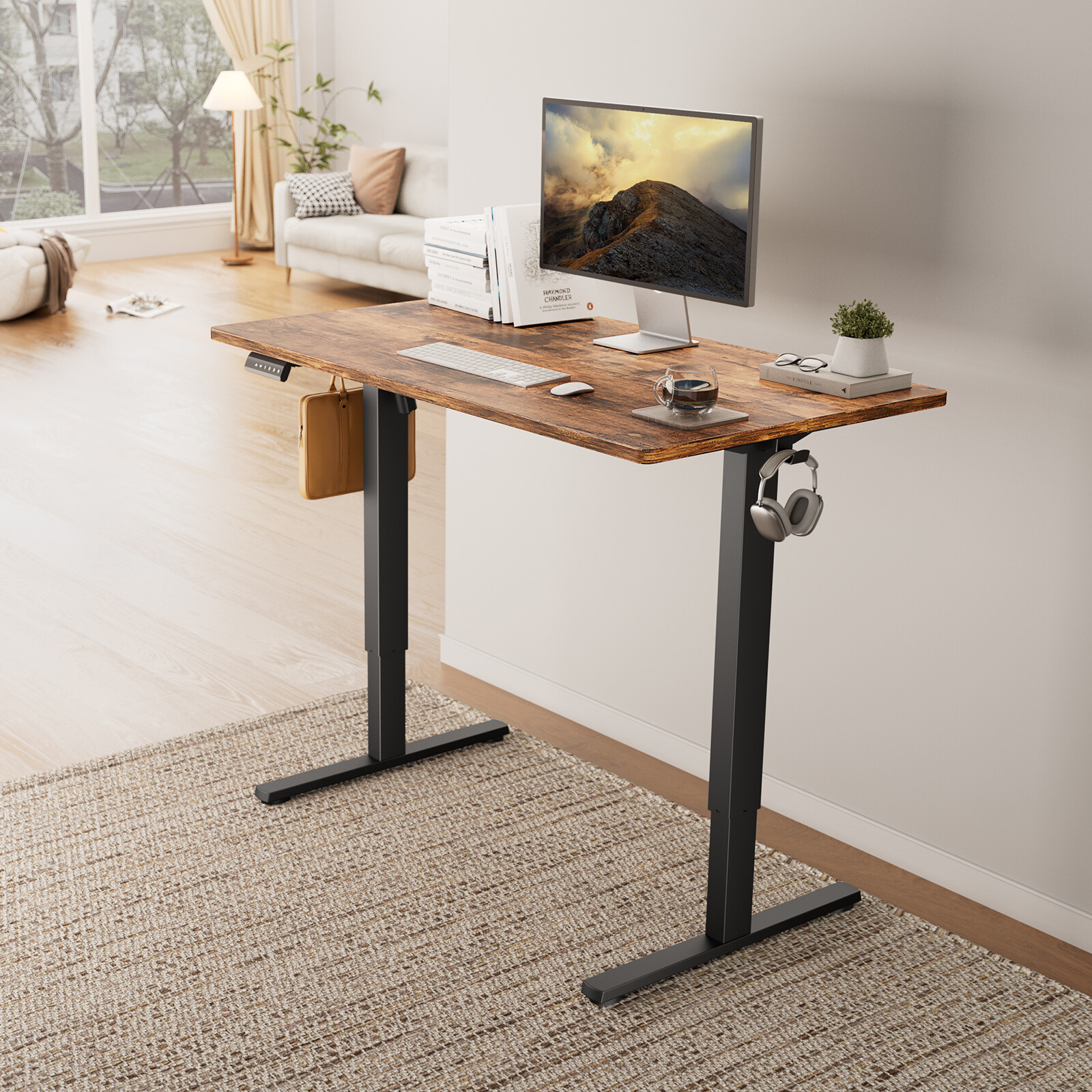 Electric Standing Desk Gaming Work PC Table Adjustable Height for Home Office