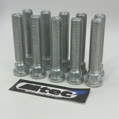 10x To Fit Subaru Extended Wheel Stud 62mm M12x1.25 14.3mm Spline (50mm Thread)