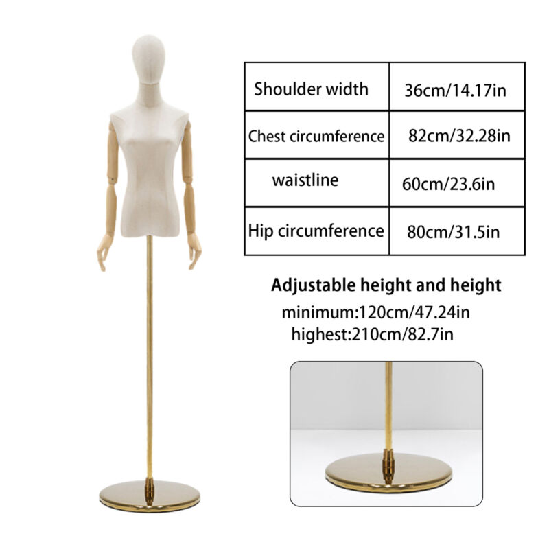 Mannequin Dummy Torso Display Model Dress Forms Tailor