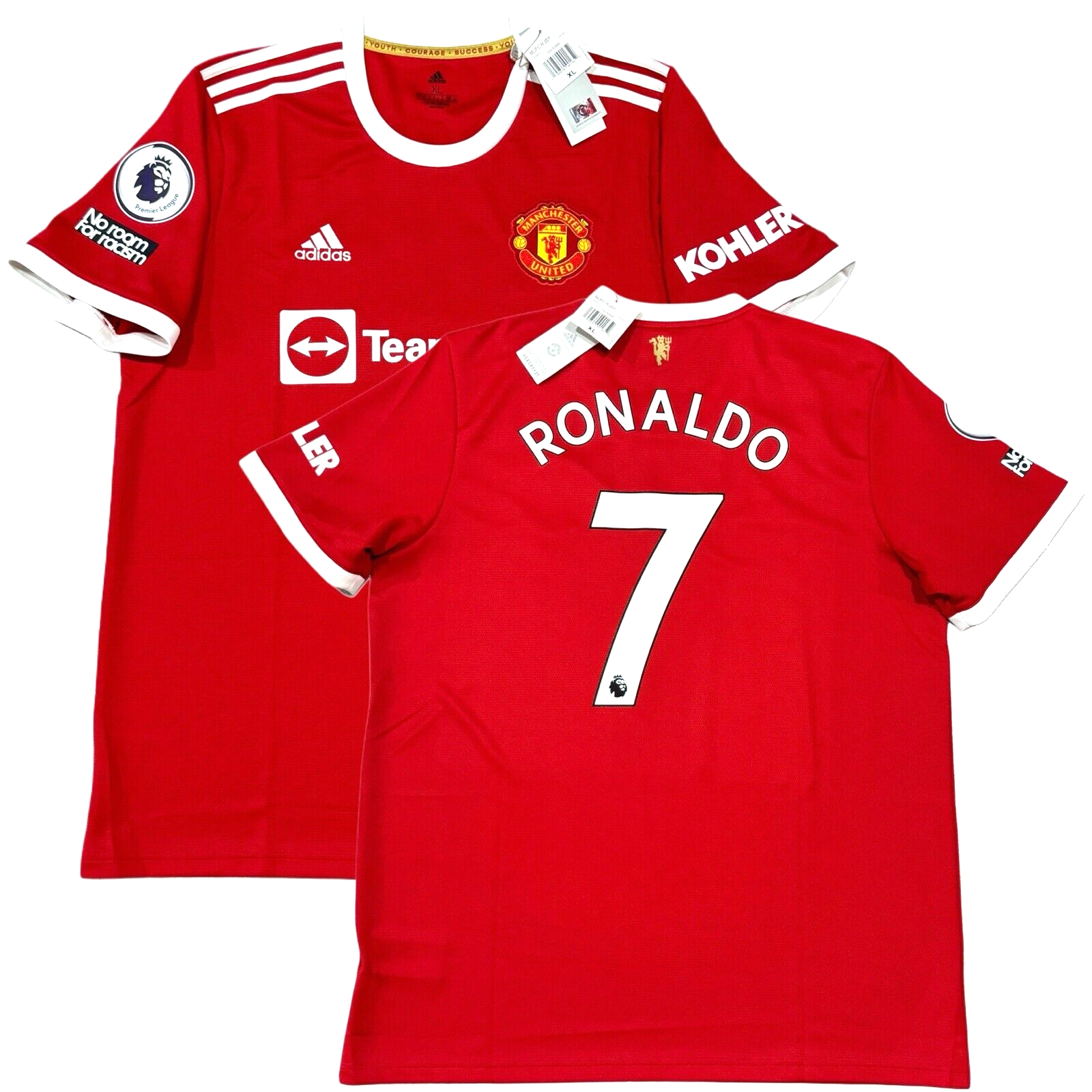 ウェア adidas Manchester United Ronaldo 7 XL 2021/22 Manchester United Home Jersey #7 Ronaldo XL adidas