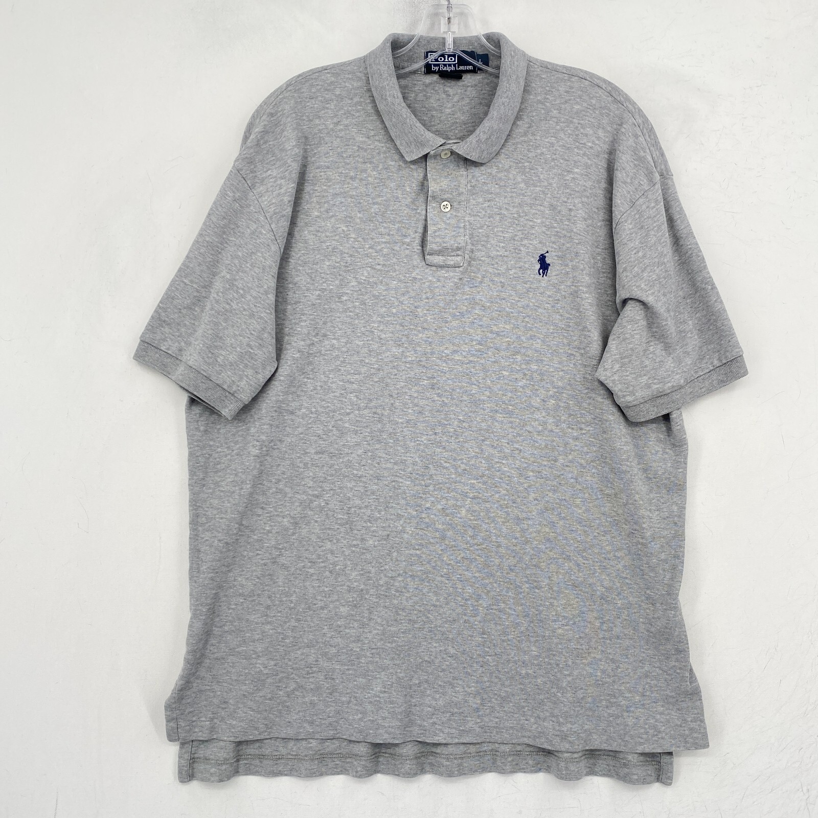 POLO RALPH LAUREN L/ S POLO Sサイズ 現行品 Polo Ralph Lauren Shirt Mens Size Large Heather Gray Short