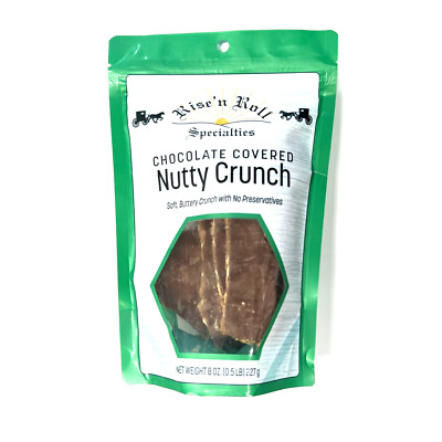 Rise'n Roll Amish Bakery Chocolate Covered Nutty Crunch 8oz Bag Middlebury, IN