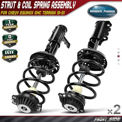 2xFront Side Complete Strut & Coil Spring Assembly for Chevy Equinox GMC Terrain