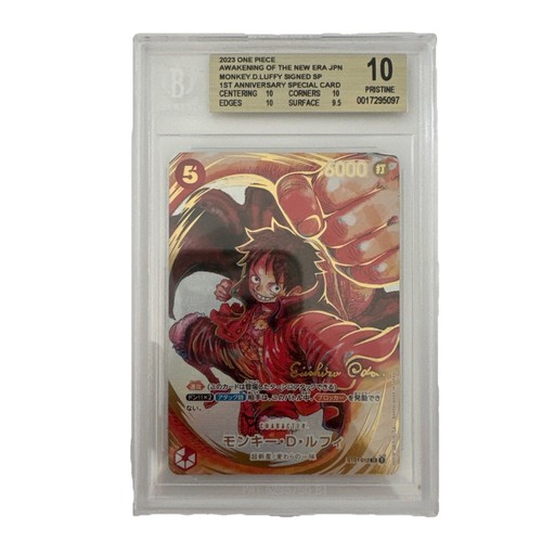 BGS 10 Monkey D. Luffy ST01-012 1st Anniversary Signed Oda