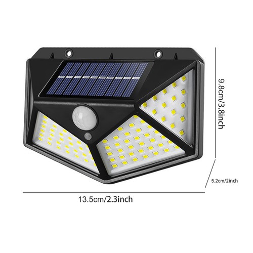 Solar Power 100 LED Light PIR Motion Sensor Outdoor Security Lamp Wall Garden