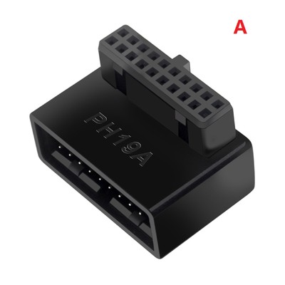 1Computer Motherboard Header Adapter USB 3.0 19P 20P 90 Degree ConverterE