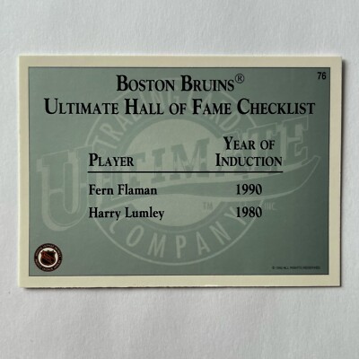 1992 Ultimate Original Six #76 Harry Lumley
