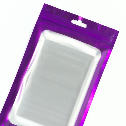 100/200/500 Smell Proof Resealable Mylar Foil Bags with Window Flat Matte Purple