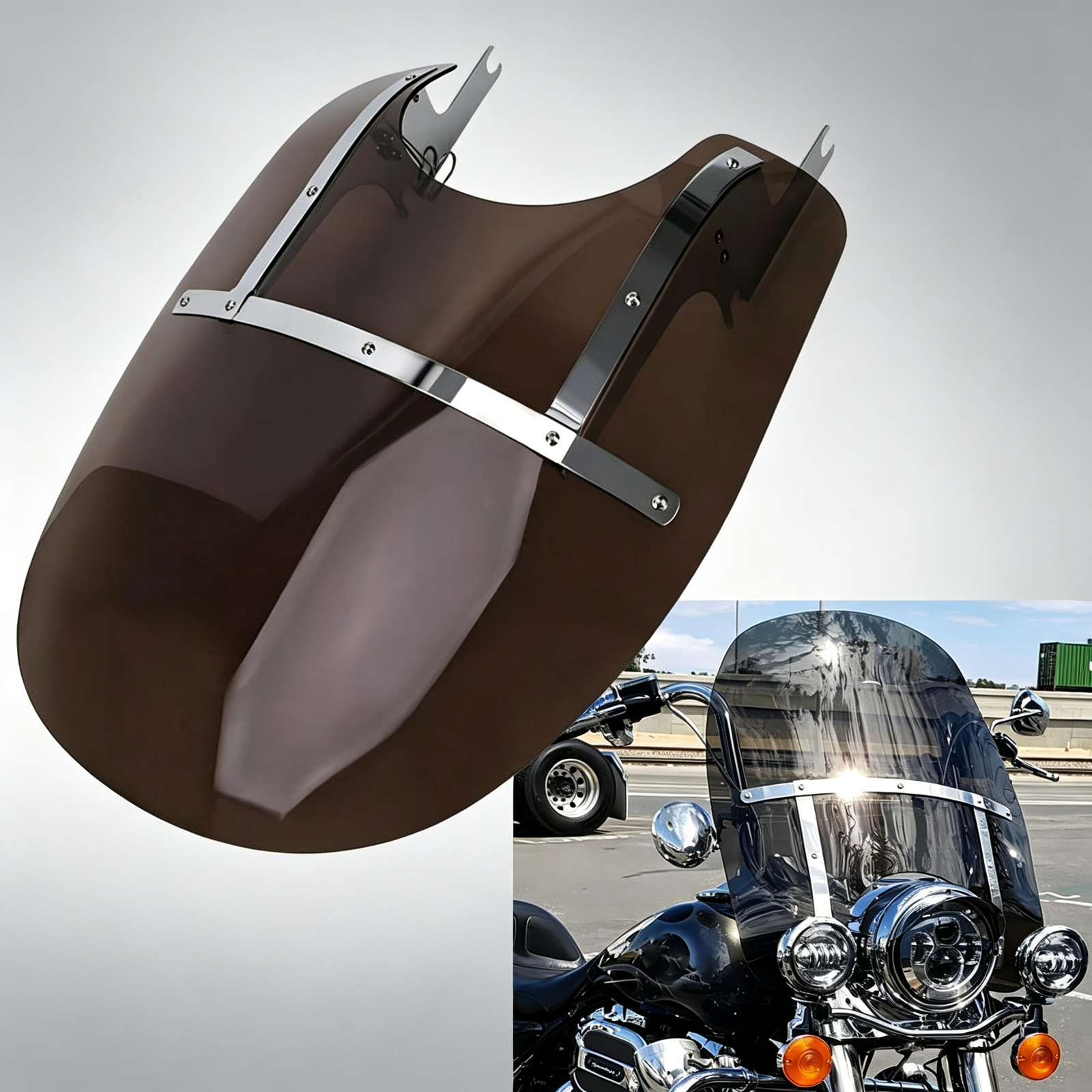Clear/Smoke Windscreen Windshield Fit For Harley Road King Special FLHR FLHRC
