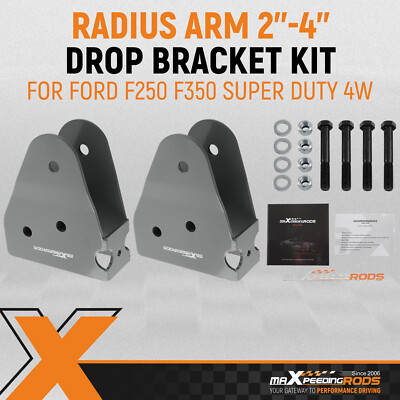 Radius Arm 2''-4'' Drop Bracket Kit for Ford F250 F350 Super Duty 4WD 2005-2016
