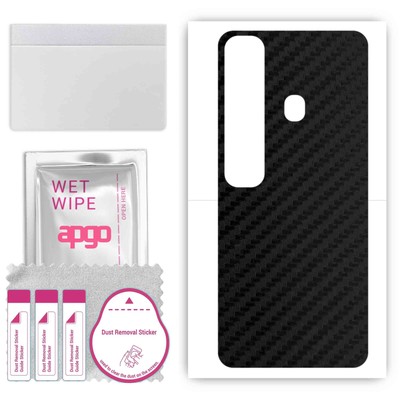 apgo Back Skin Wrap Sticker for Tecno Spark 7 Pro, Carbon Black