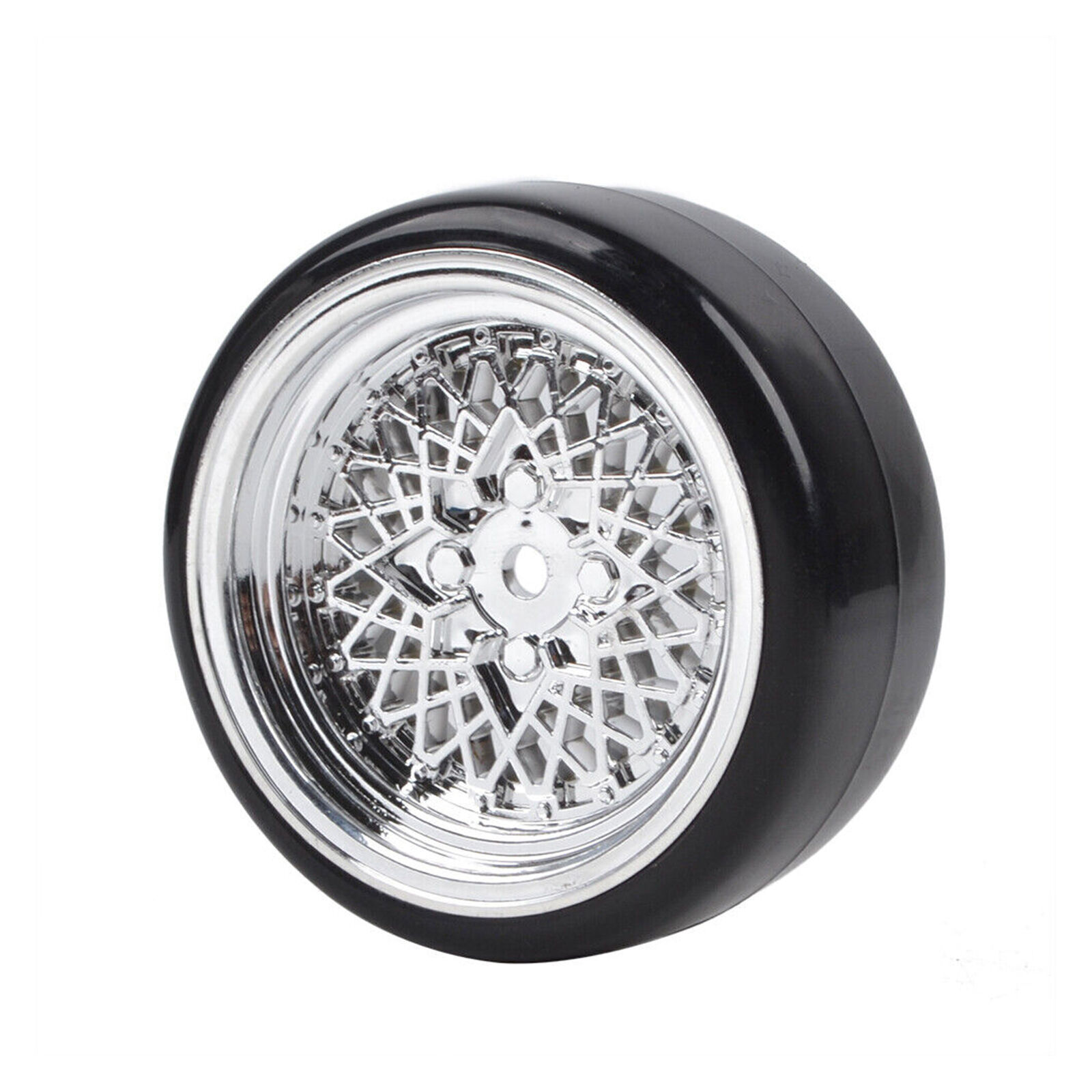 4Pcs Tires Car Wheels Rim 12mm Hex For HPI HSP 1:10 RC On Road Drift Racing Car