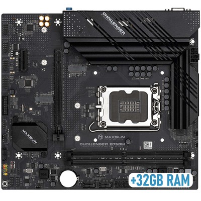 Micro-ATX Motherboard B760M DDR4 Core I9 CPU 12-13 Gen 32GB RAM Gaming PCIe PC