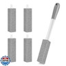 4 Pack Toilet Pumice Stone with Extra Long Handle,Pumice Stone Toilet Bowl Cleaner,1 Cleaning Handle, 4 No Touch Replaceable Piedra Pomez for Cleaning Toilets, Bathtubs, Grills, Swimming Pools, Sinks