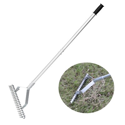 Thatch Rake, 20-Inch Wide with Stainless Steel Rake and 69 Inch Handle