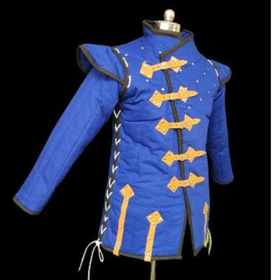 Padded Full Sleeve Gambeson , Costume for SCA Larp Event  Witcher Gambeson