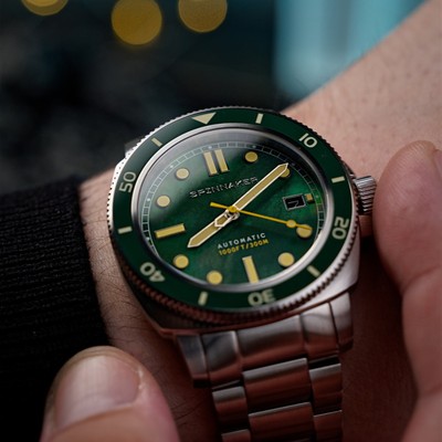 Pre-owned Spinnaker Hull Pearl Diver Automatic Limited Edition Stainless Steel 42mm Japane