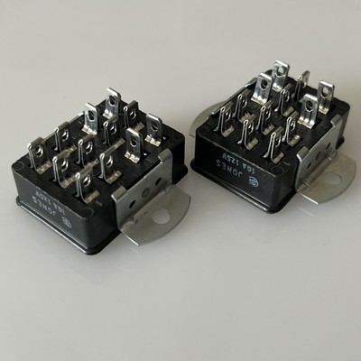 2x Cinch Jones S312AB 12 Pin Socket  Bracket Connector