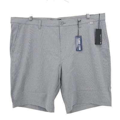 NWT TRAVIS MATHEW Beck Shorts Light Gray Performance Stretch 9" Inseam Size 42