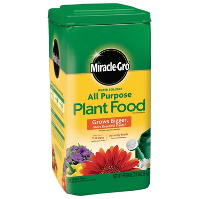 Miracle-Gro Water Soluble All Purpose Plant Food, 5 lbs. for all vegetable,free.