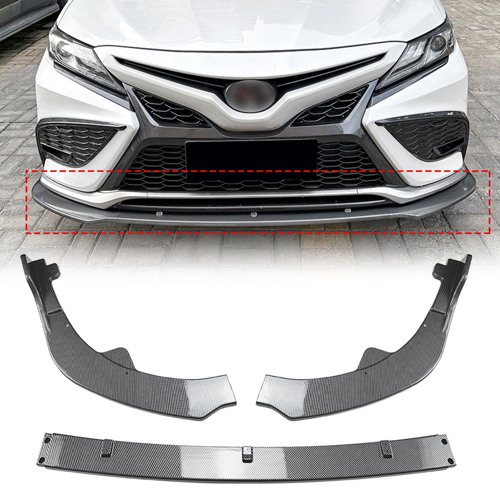 For Toyota Camry XV70 Sport 2021-2023 Carbon Look Front Bumper
