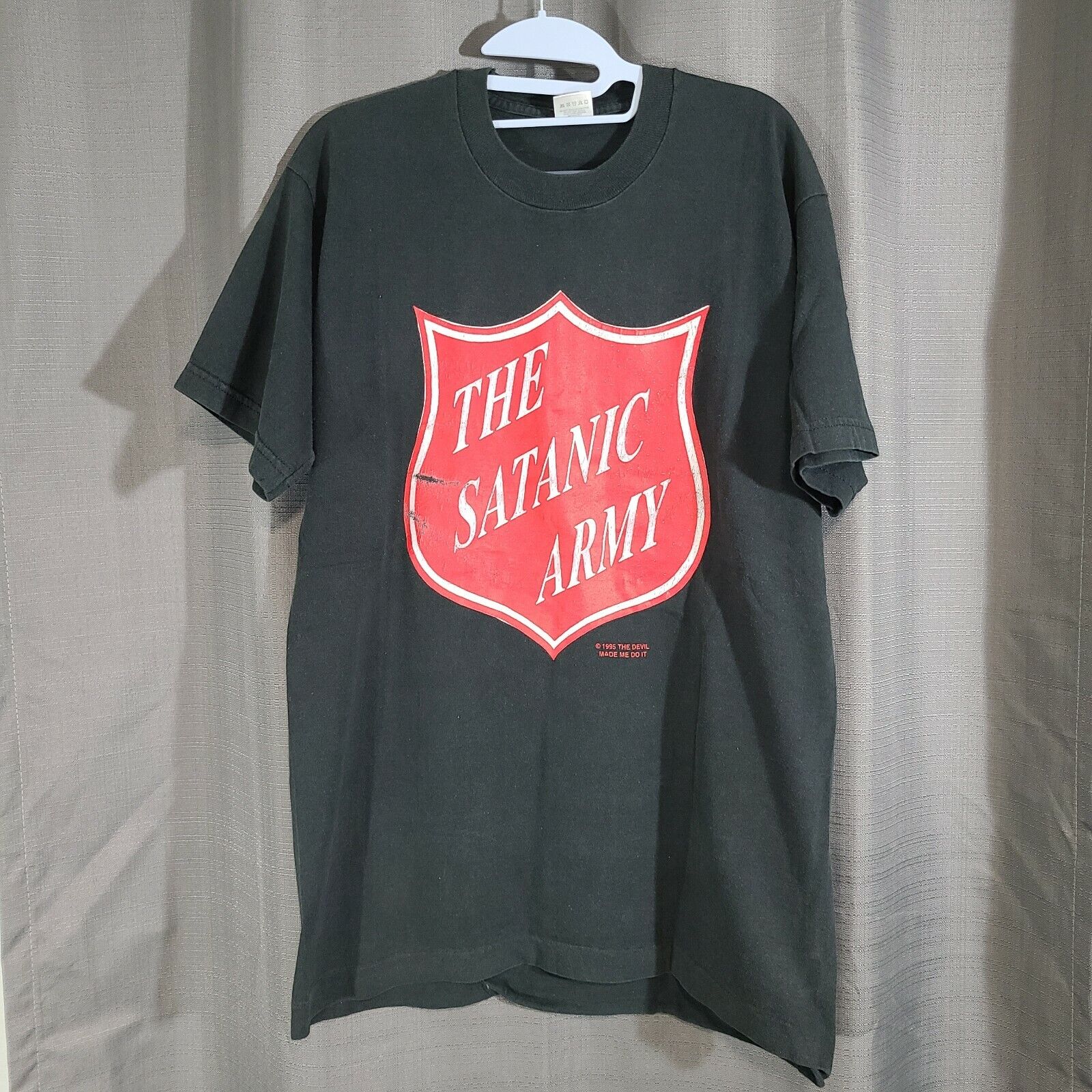 VTG Marilyn Manson The Satanic Army Band Tee Shirt sz L 1995 VTG Marilyn Manson The Satanic Army Band Tee Shirt sz L 1995