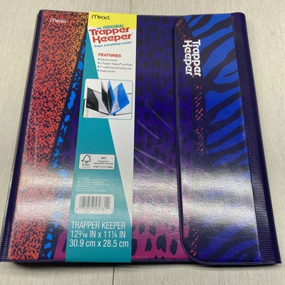 Mead Trapper Keeper School Binder Folder 80 s 90 s Retro Animal Print Planner