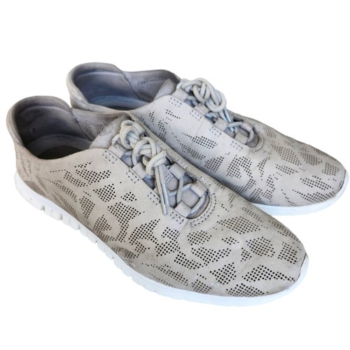 Cole Haan Women's ZERØGRAND Perforated Trainer Oyster Grey