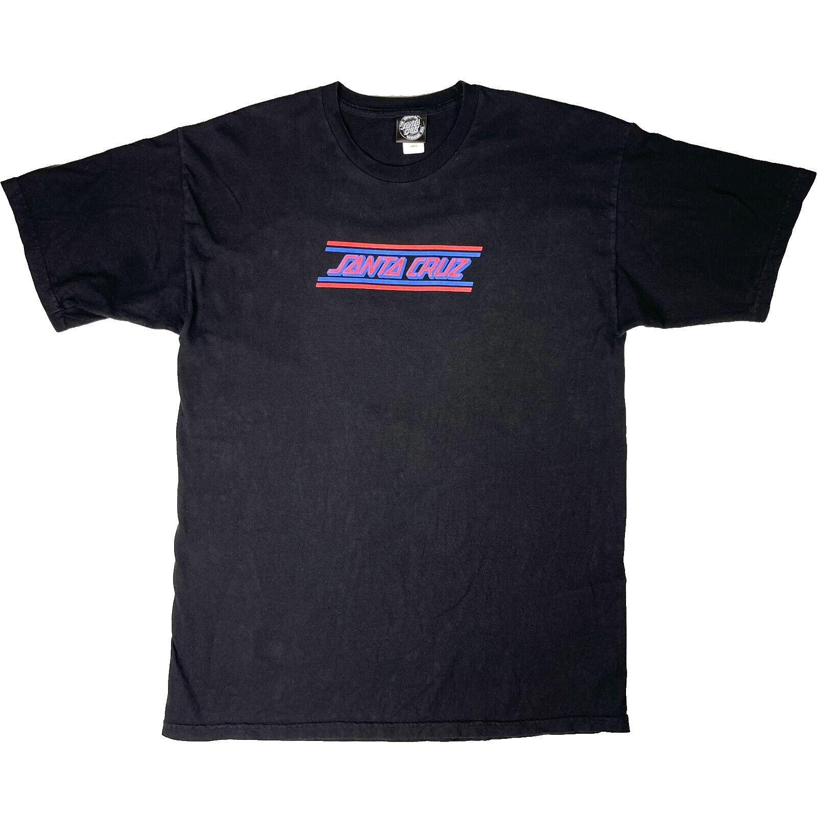 Vintage Santa Cruz Skateboards Y2K T-Shirt Blue & Red