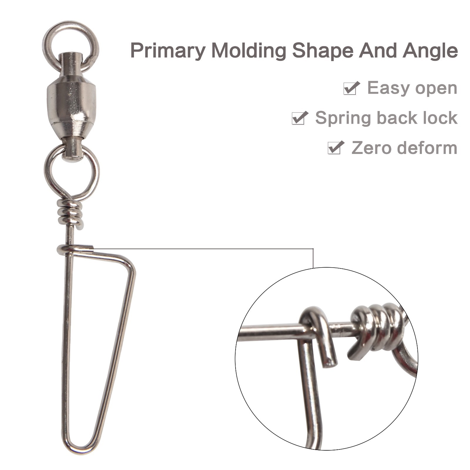 Details about / Steel Lure Hook Connector Coastlock Snap Ball Bearing Connector Fishing Swivels