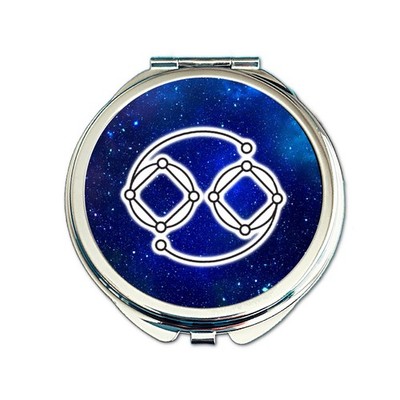 Cancer Pocket Mirror. Zodiac Star Sign Gift. Astrology Horoscope Lovers Compact.