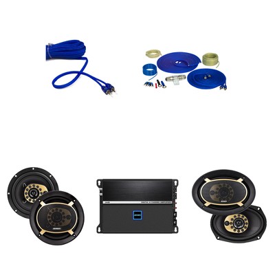 Jensen 2 Pair JS65T & JS69T Speakers + JA4B 4-Ch Amp & Wiring Kit