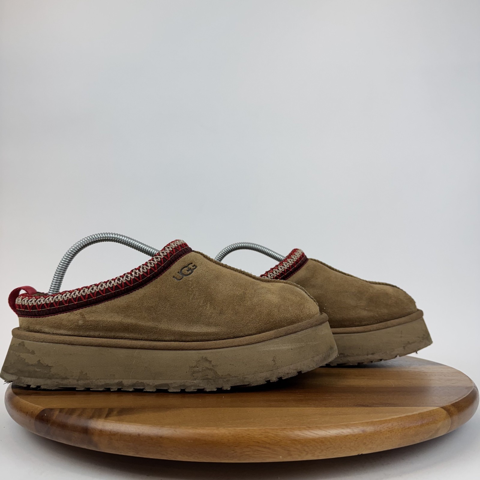 Womens Ugg Tazz II Chestnut Suede Sheepskin Lining Platform
