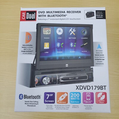 Dual Electronics XDVD179BT 7-inch LED Touch Screen Multimedia Receiver Motorized