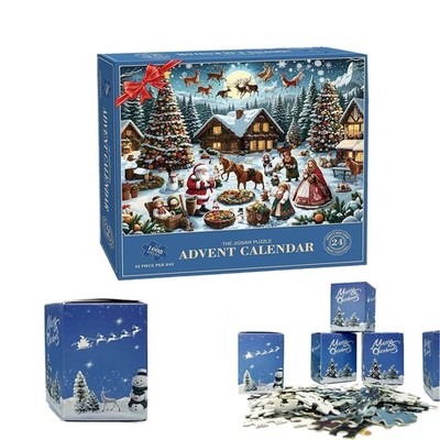 Ajuanbazha Calendario Dell'avvento 2024 Puzzle di Natale, 1008 Pezzi 24 (E6W)