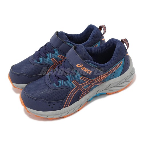 Asics PRE Venture 9 PS Indigo Blue Sun Peach Orange Kids Running 1014A277-401