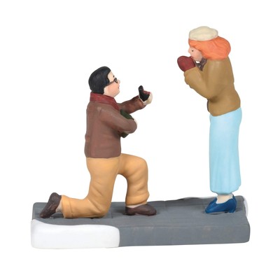 Christmas in The City Village Accessories Will You Marry Me Figurine, 2.6 Inc...
