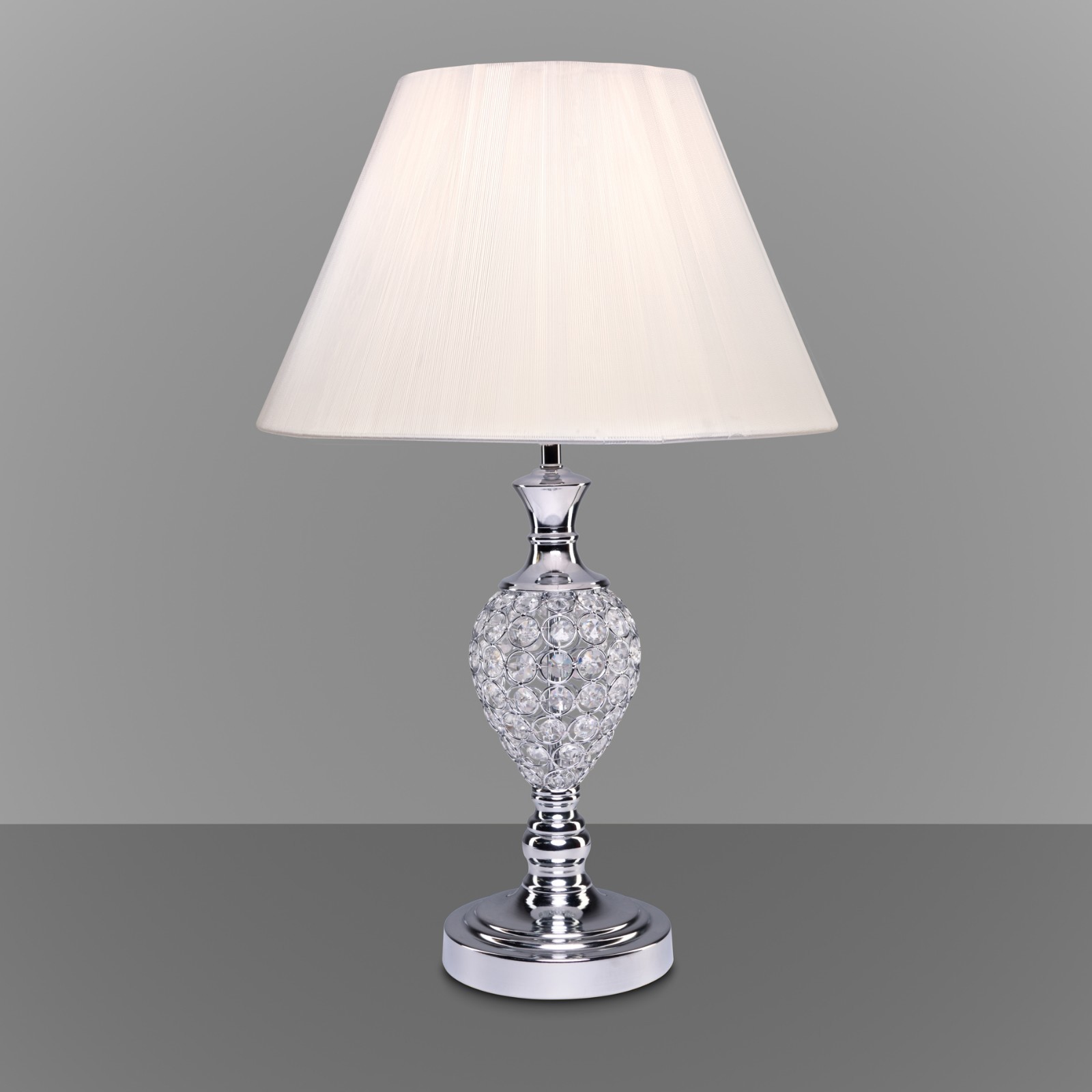 chrome and crystal table lamps