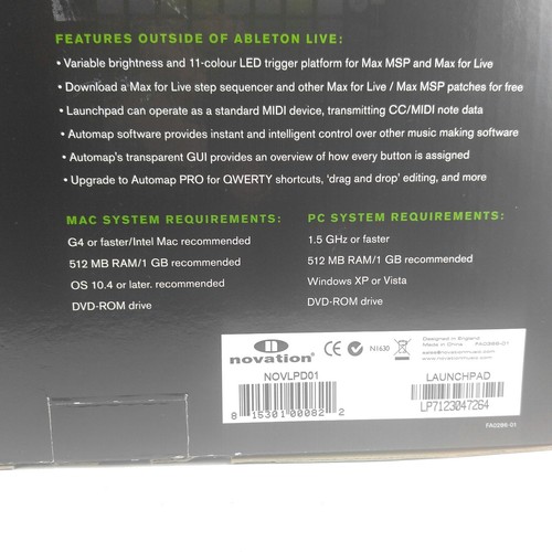 Novation Launchpad Ableton Live / DJ Controller with 64 RGB Backlit Pads