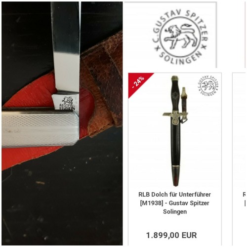 C. Gustav Spitzer Solingen Löwenpunze Taschenmesser WW2 Gravur YALE University 