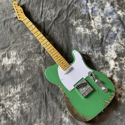 Relic Green TL Electric Guitar Maple Fretboard Alder Body Chrome Part in Stock