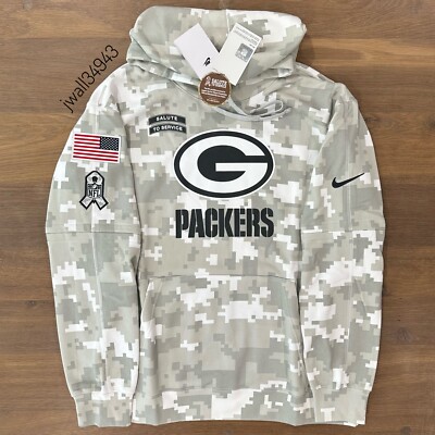 AUTHENTIC Nike Green Bay Packers 2024 Salute to Service Club Pullover Hoodie NEW