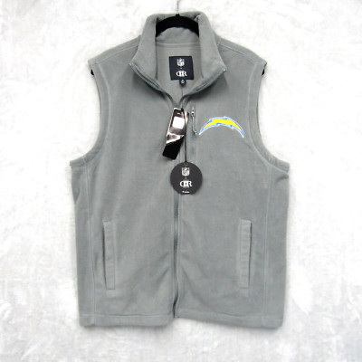 NFL San Diego Chargers Fleece Vest Gray Men's Size Medium Darius Rucker New NWT