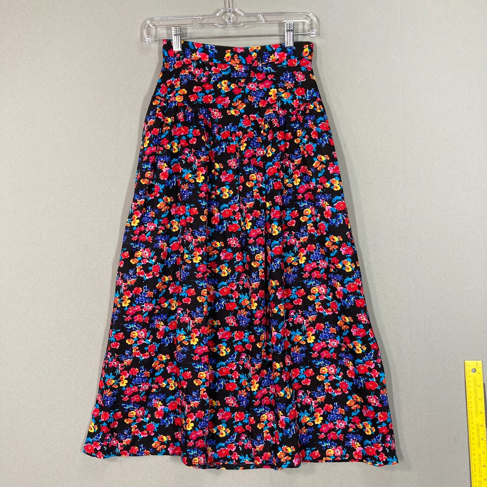 VTG Floral Cottage Core Western Yoke Long Floral Maxi Skirt