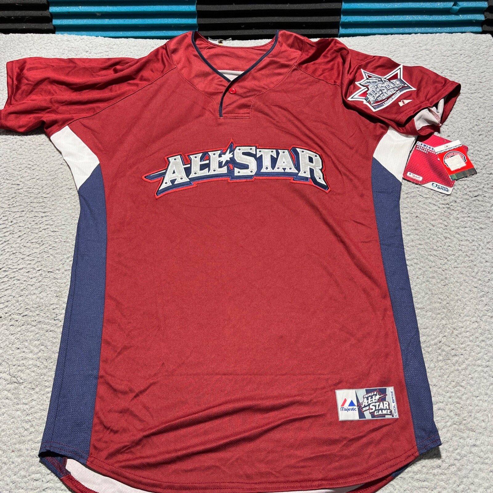 Majestic Athletic MLBスタジャン M Majestic Athletic Brooklyn Major League Baseball Burgundy