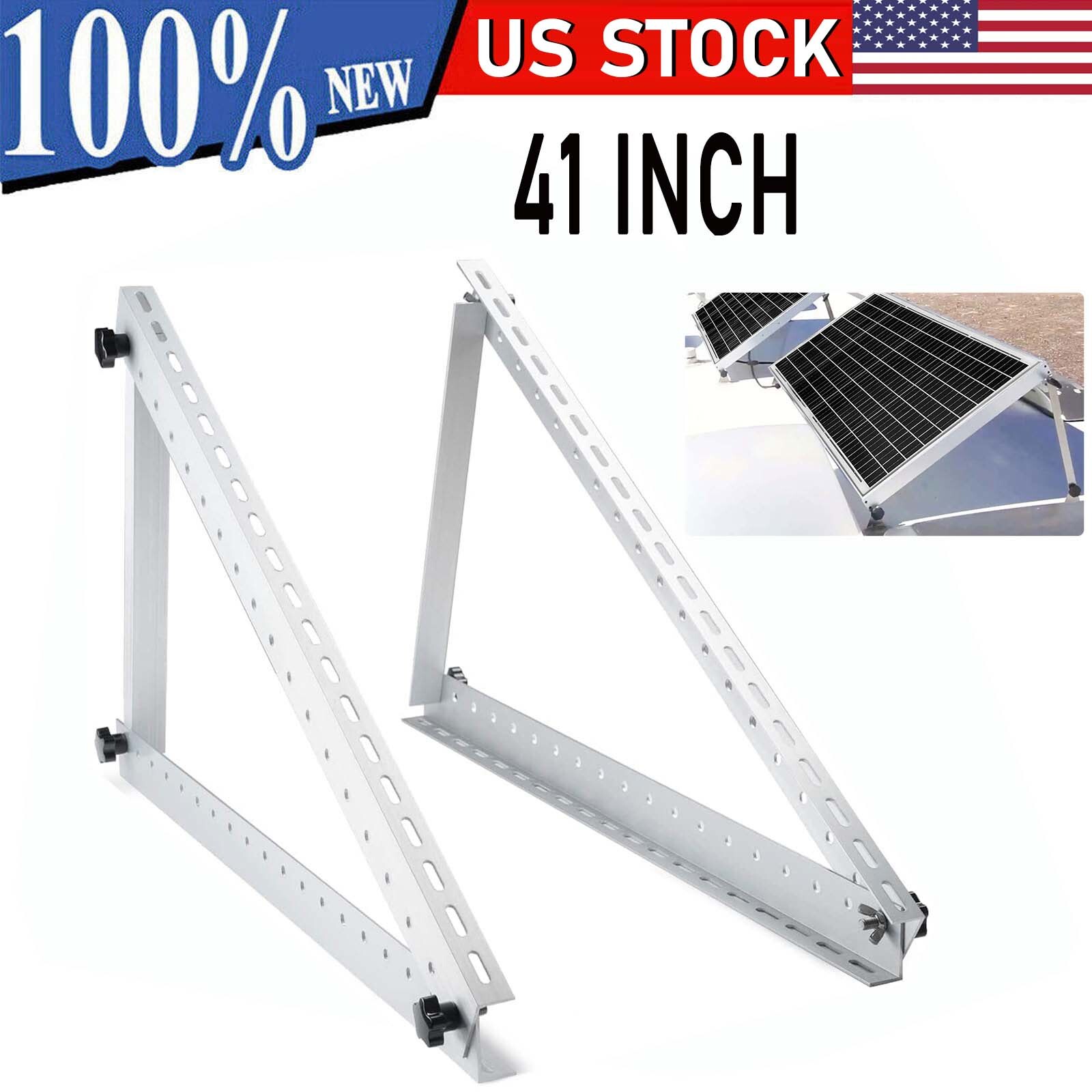 PFCTART 41 inches Adjustable Solar Panel RV Tilt Mount Brackets For RV Roof Boat