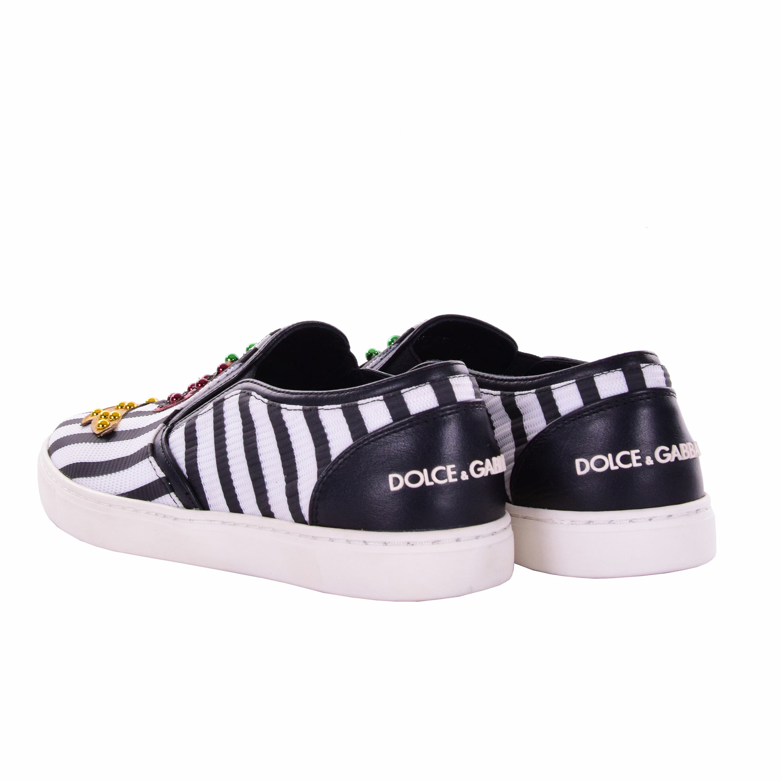 Pre-owned Dolce & Gabbana Banana Strawberry Slip-on Sneaker Sneakers London Shoes 07288 In Red