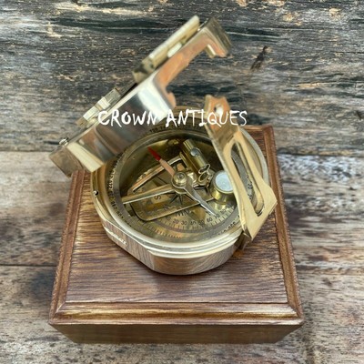 Antique Brass Nautical Brenton Compass Vintage Marine Collectible Gift  Handmade